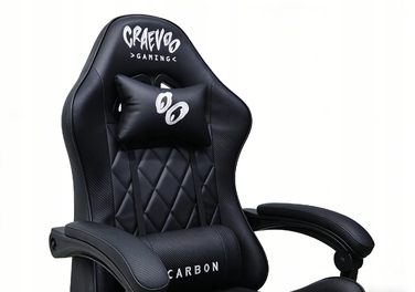 Ігрове крісло Carbon — ергономічний офісний стілець для геймерів, чорний, обертовий