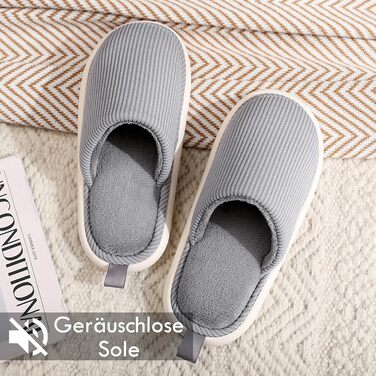 Легкі та безшумні тапочки для дому та вулиці - Hausschuhe Unisex, 36-43 EU, сірий
