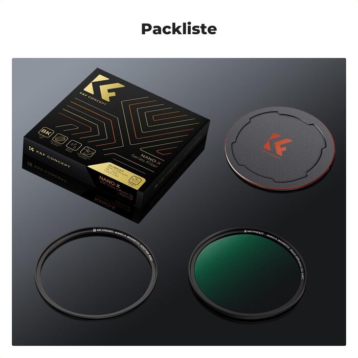 Фільтр K&F Concept Nano-K Serie Black Mist 82mm з оптичного скла з 18-шаровим покриттям для відео та портретної фотографії