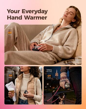 Електричні грілки для рук OCOOPA 2 шт., стильні, у формі діаманта з магнітом, акумуляторні, для жінок, подарунок на Новий рік, для Рейно, туризму, кемпінгу