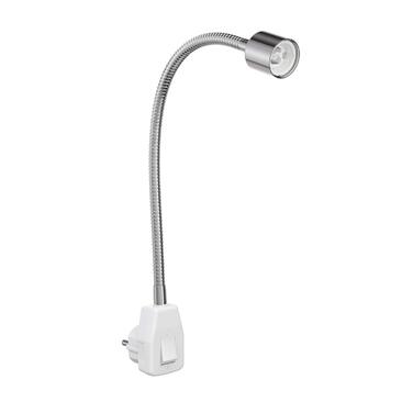 Настільна лампа LESCH з гнучким кронштейном (Швангенгальс), хром/білий, GU10, 10W - без лампочки