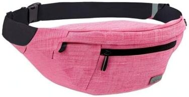 Спортивна поясна сумка на пояс для чоловіків та жінок, водонепроникна, для бігу, кемпінгу, тренувань, велосипеда, рожевого кольору