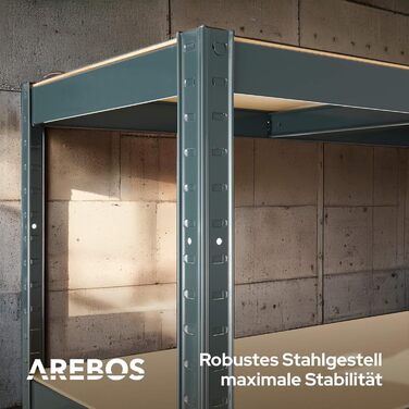 Arebos Heavy-Duty 2-Tier Shelf - 180 x 90 x 40 cm - 875kg Capacity