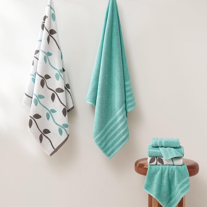 Набір рушників для рук Amrapur Pacific Coast Textiles з органічної бавовни, Aqua, 6 шт.
