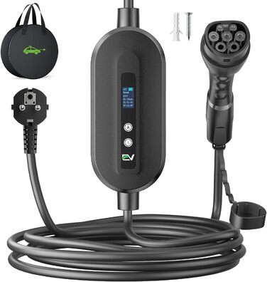 Кабель для зарядки електромобіля EVJUICION, Тип 2 - Schuko, 3.68kW, 15м, IP67