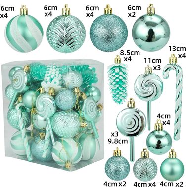 Набір прикрас для ялинки 40 шт. Червоні кулі з пластику, стійкі до пошкоджень. Новорічні прикраси для ялинки.