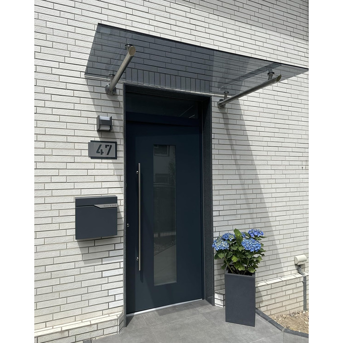 Поштова скринька Metzler Anthrazit з газетницею та іменним шильдиком RAL 7016, вулична, антикорозійна, для настінного монтажу, сучасний дизайн 37x37x10.5 см