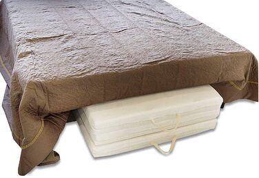 Гостьовий матрац EVERGREENWEB Futon 80x200 см з холодної піни, 3-секційний складаний, висота 10 см, знімний та праний чохол, гіпоалергенний, компактний