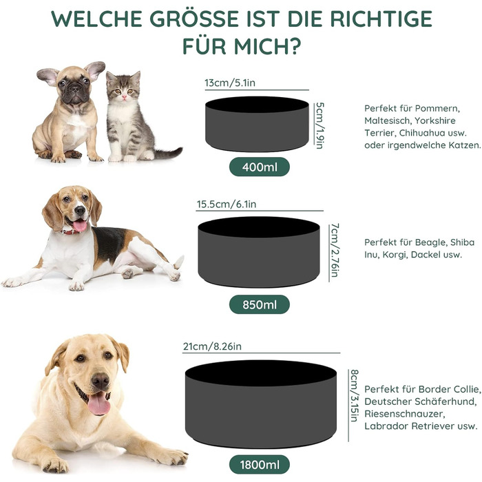Миска для собак та котів SpunkyJunky з кераміки, 400 мл, чорна, з бамбуковою підставкою (подвійна)