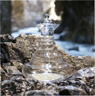 Golden Aladdin Carafe, 1.3 l, by Nature's Design, Transparent, Gold, 28 cm