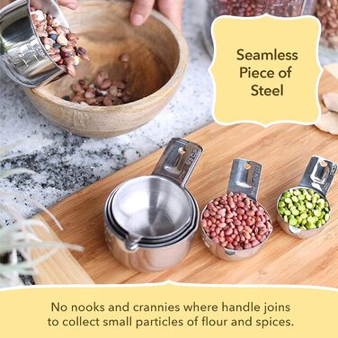 Набір мірних ложок та мірних склянок Simply Gourmet (15 шт.) з нержавіючої сталі для випічки та приготування їжі, кухонний аксесуар, придатний для миття в посудомийній машині