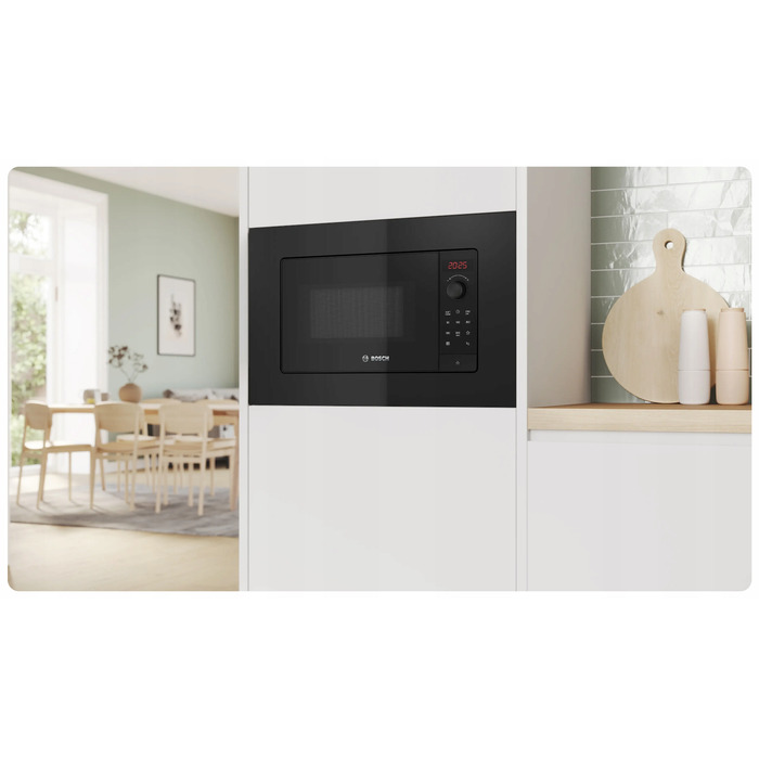 Вбудована мікрохвильова піч Bosch BFL623MB4, 800 Вт, 20 л, чорна