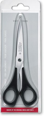 Професійні ножиці Victorinox 16 см, надгостре лезо, чорна ручка, нержавіюча сталь
