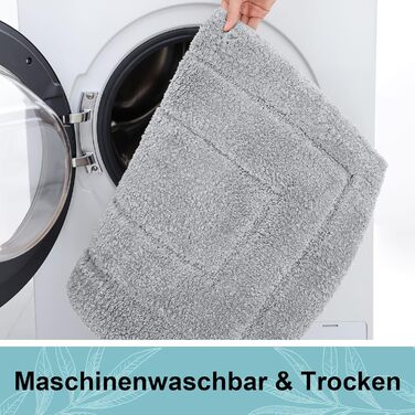 Килимок для ванної кімнати Homaxy з мікрофібри, неслизький, 40x60 см, сірий