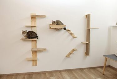 Гамак для кота Kerbl Timber, 38x33,5x16 см, до 6 кг, з м'якого плюшу, для кріплення на стіні, знімний чохол, іграшка для кота
