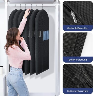 Чохол для одягу з відділенням для взуття 100x60 см - водонепроникний, антигрибковий, захист від комах