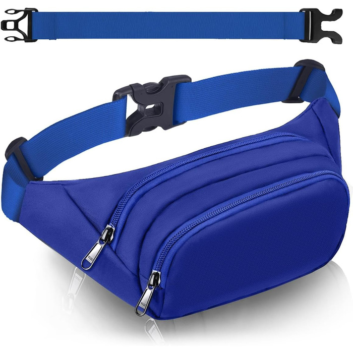 Чоловіча/Жіноча поясна сумка-бананка 35 см з великою місткістю, водонепроникна, для iPad mini/iPhone 12 Pro Max, для спорту, чорна