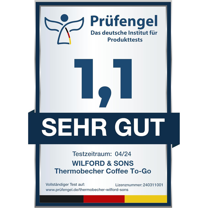 Термокружка для кави To-Go з нержавіючої сталі 360 мл - термокружка з подвійними стінками, без BPA, витримує 4 години гарячим та 8 годин холодним, ізольована вакуумна кружка для напоїв, подорожей, кави, чаю | Темно-блакитний колір, поворотний замок 360°