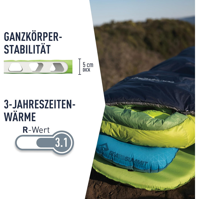 Килимок для кемпінгу Sea to Summit Comfort Light Self Inflating - Green Regular