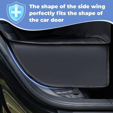 Накидка для собак у машину KYG, 135x147 см, чорна, водонепроникна, захист від подряпин, 4-в-1