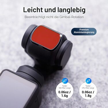 Набір магнітних фільтрів JJC 6в1 для DJI Osmo Pocket 3: ND8, ND16, ND32, ND64, ND256 та CPL (поляризаційний), світлофільтри для екшн-камери
