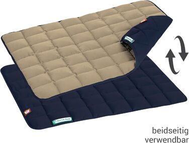 М'яка якісна лежанка для собак Doctor Bark (L, 100x80 см) – водонепроникна, для великих собак, миється до 95°C, колір: золото-блакитний