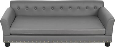 Софа для собак BingoPaw Luxus: велика ортопедична софа для собак XL, сіра, 120x74x40 см
