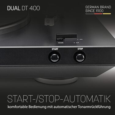 Програвач вінілових пластинок Dual DT 400 USB автоматичний, чорний - 33/45 об/хв, звукознімач, USB, фонокоректор