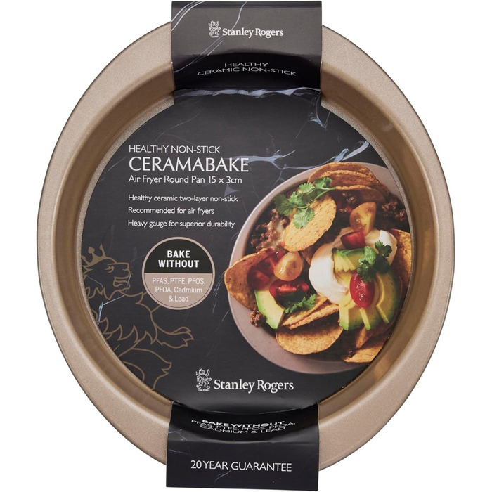 Форма для випічки Stanley Rogers Ceramabake антипригарна керамічна, 20x7 см (15x15x3 см) без PFAS, PTFE, PFOA, кадмію та свинцю