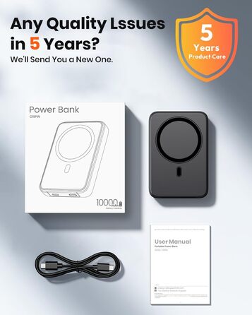 Power Bank A ADDTOP 10000mAh з бездротовою зарядкою та PD 20W - чорний