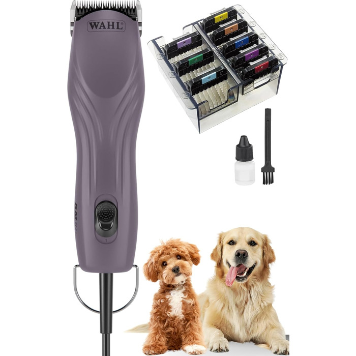 Машинка для стрижки собак та котів Agrarzone KM10+ з набором гребінців - професійний інструмент для грумерів та ветеринарів, тиха та з низькою вібрацією