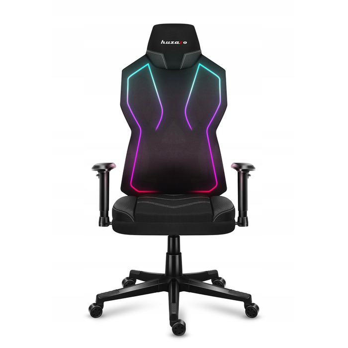 Ігрове крісло Huzaro Combat 6.2 RGB, тканина, чорне