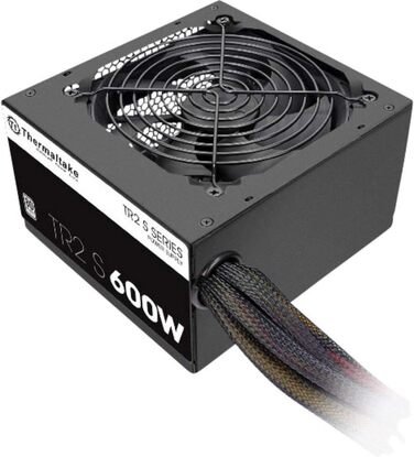 Блок живлення для ПК Thermaltake TR2 S 600W, ATX, 80 Plus, з тихим 120мм вентилятором, чорний