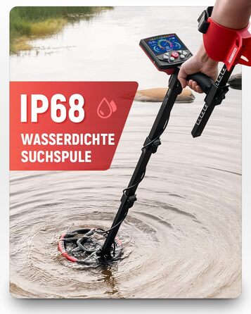 Металодетектор KAIWEETS Pro Set: LCD дисплей, водонепроникна котушка, регулювання чутливості, для дорослих та дітей