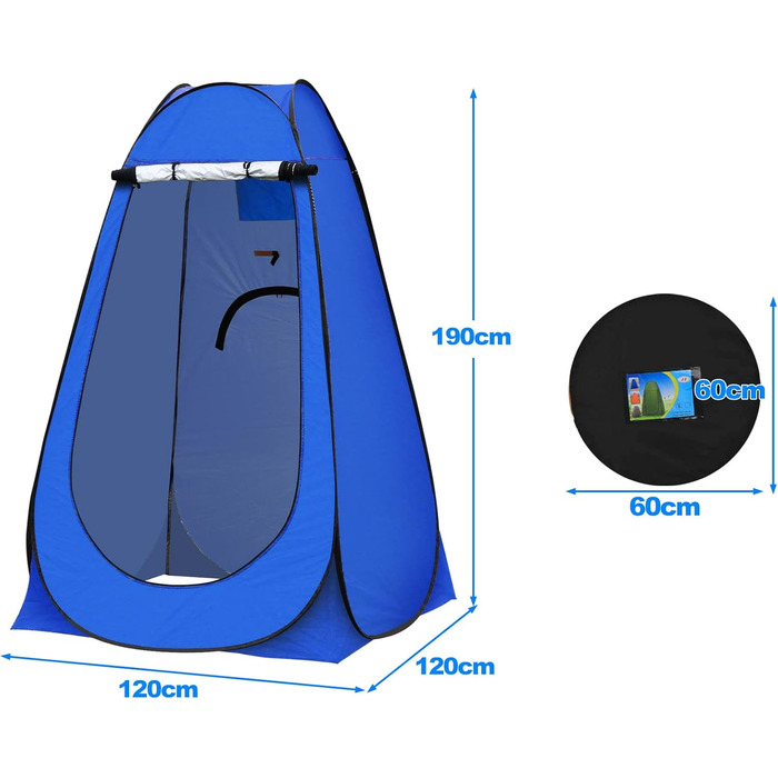 CLIPOP Portable Pop-Up Privacy Tent - Outdoor Shower & Changing Tent with UV Protection - Beach, Camping, Fishing