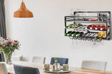 Полиця для вина Kobolo Malbec - металева, 80x25x55 см