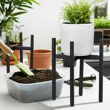Relaxdays Adjustable Plant Stand 2-Piece Set