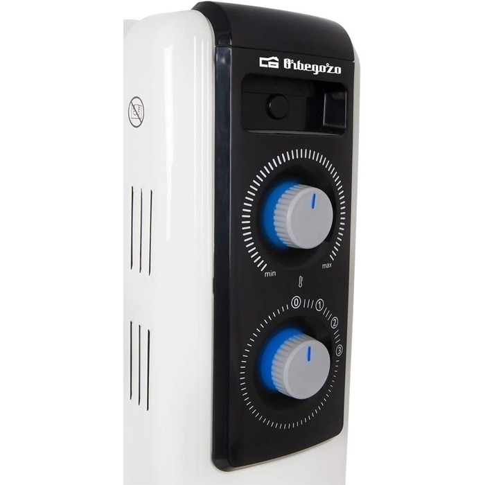 Радіатор масляний Orbegozo RF 2500, 2500 Вт, білий, модульна конструкція з 11 елементів