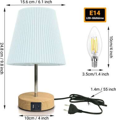 Торшер настільний з кабелем, торшер сенсорний, регульована яскравість, 3 режими, настільна лампа для робочого столу, мінімалістична, для спальні, вітальні, подарунок (конус A+C-1 шт)