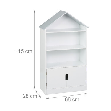 Relaxdays Children's Shelf, House Shape