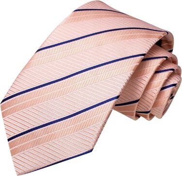 Краватка чоловіча Dubulle з квітковим візерунком Paisley, шовкова краватка, в смужку, комплект з нагрудною хустинкою для весілля та бізнесу (B Рожевий)