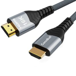 HDMI 2.2 кабель 2м: 16K, 8K, 4K, eARC, HDCP 2.3, HDR10, DTS:X, сумісний з PS5, Xbox, Fire TV