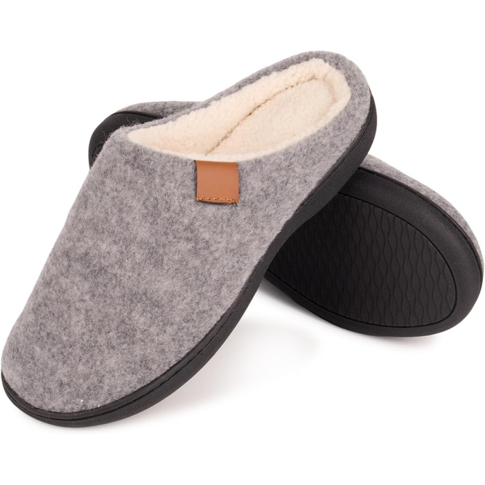 Домашні тапочки Hoefirm для чоловіків, Memory Foam, сірі, 42/43 EU
