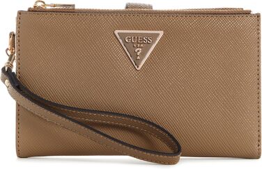 Жіночий гаманець GUESS Laurel Double Zip, органайзер, темно-бежевий
