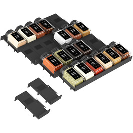 Організатор для спецій Famhap, 24 шт. - полиці для спецій у ящик, чорний