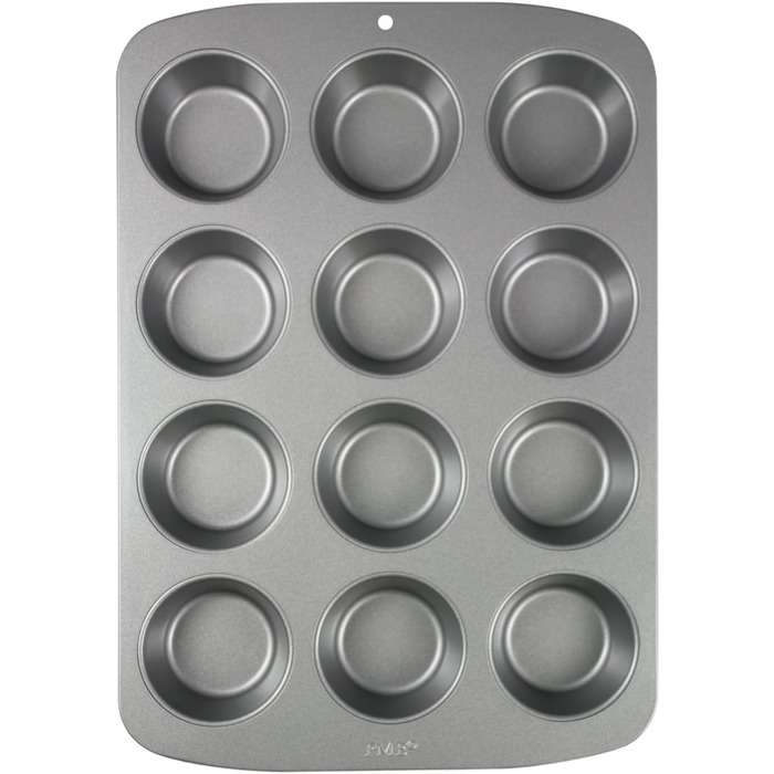 Форма для мафінів з антипригарним покриттям PME, 24 отвори, карбонова сталь, 37.3 x 26.1 x 3.1 см