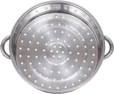 Паровар багаторівневий 5-ти ярусний, пароварка індукційна з нержавіючої сталі, парові грати, пароварка, каструля-пароварка з кришкою з термостійкого скла, діаметр 30 см