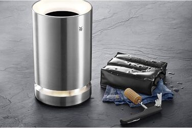 WMF Electric Bottle Cooler, Sparkling Wine or Wine Cooler Electric, Cooling Sleeve, LED Lighting