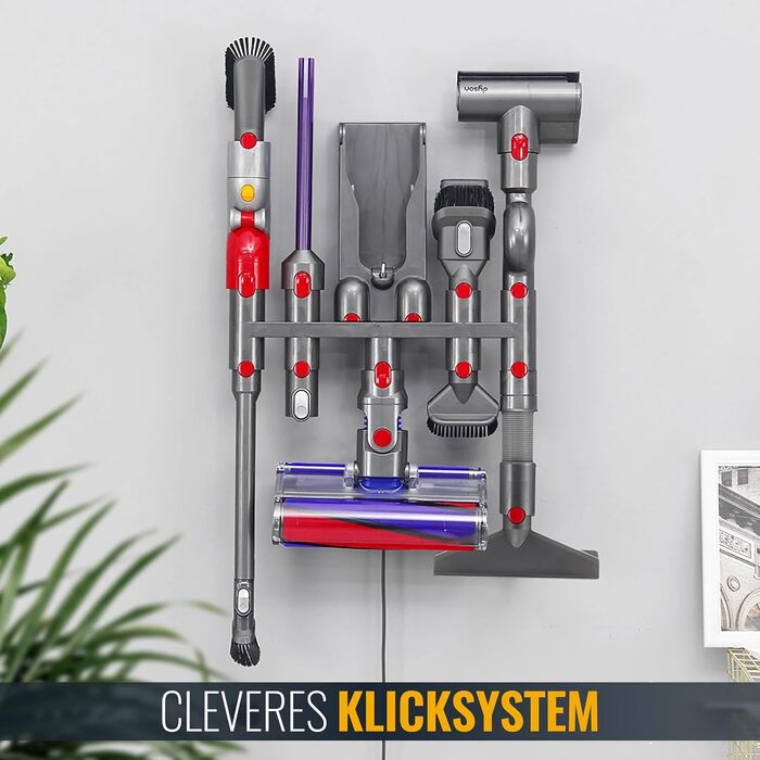 Аксесуари та запчастини для пилососа RICOO SH0602, сумісні з Dyson V7/V8/V10/V11/V12/V15, сірі, високоякісний пластик, 232x42x85 мм