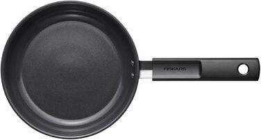 Сковорідки Fiskars Hard Face 24 і 28 см, антипригарне покриття, для всіх плит, алюміній/пластик, 2 шт, чорний